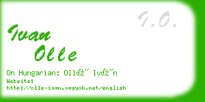 ivan olle business card